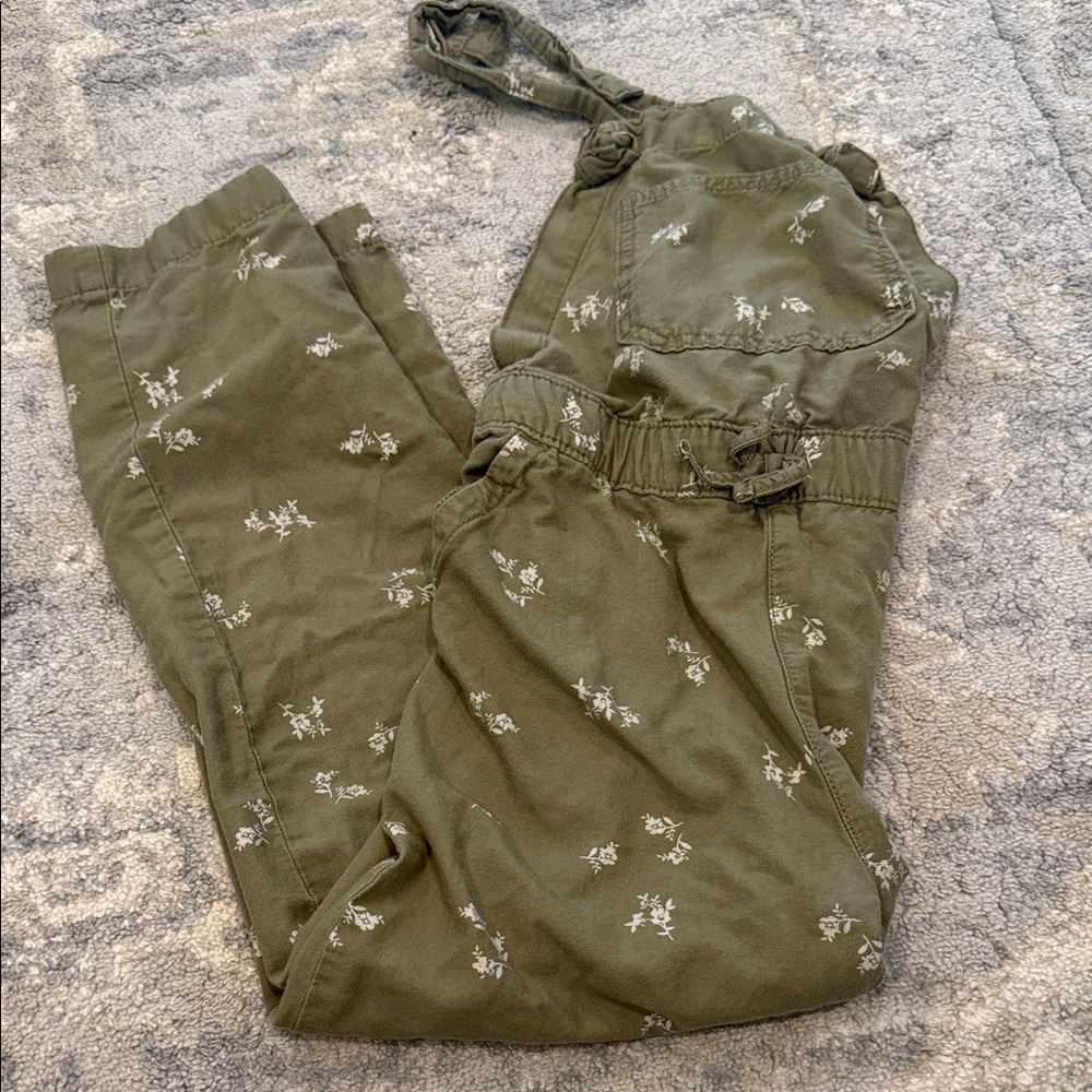 OshKosh B'gosh Green Floral Kids Romper